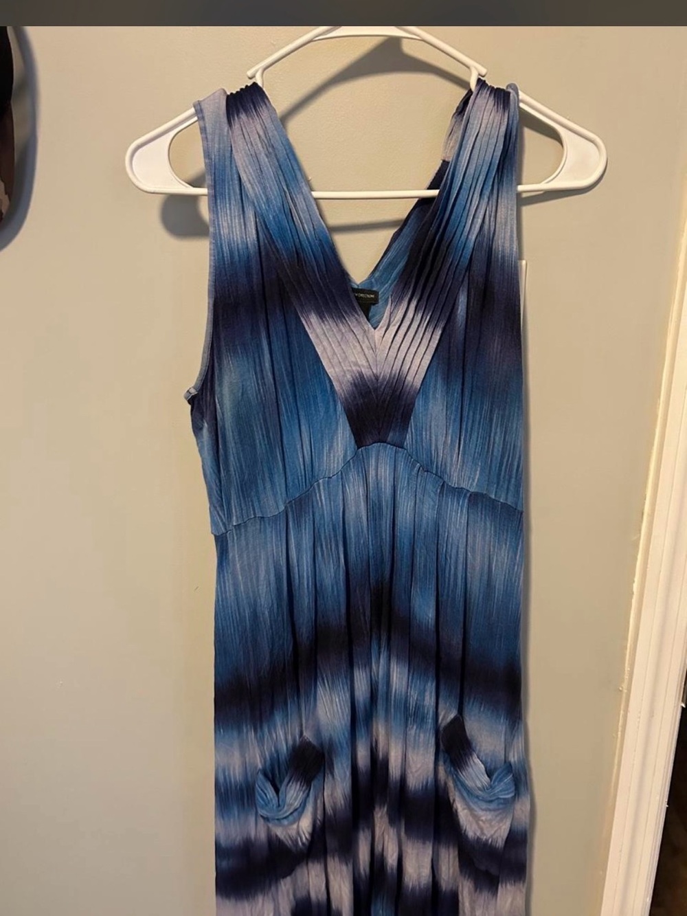 new directions Blue Ombre Pleated One-Piece